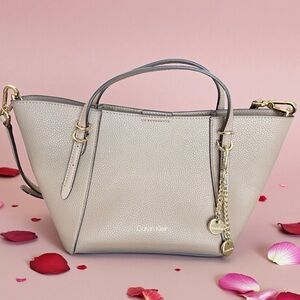 CALVIN KLEIN TAUPE HANDBAG